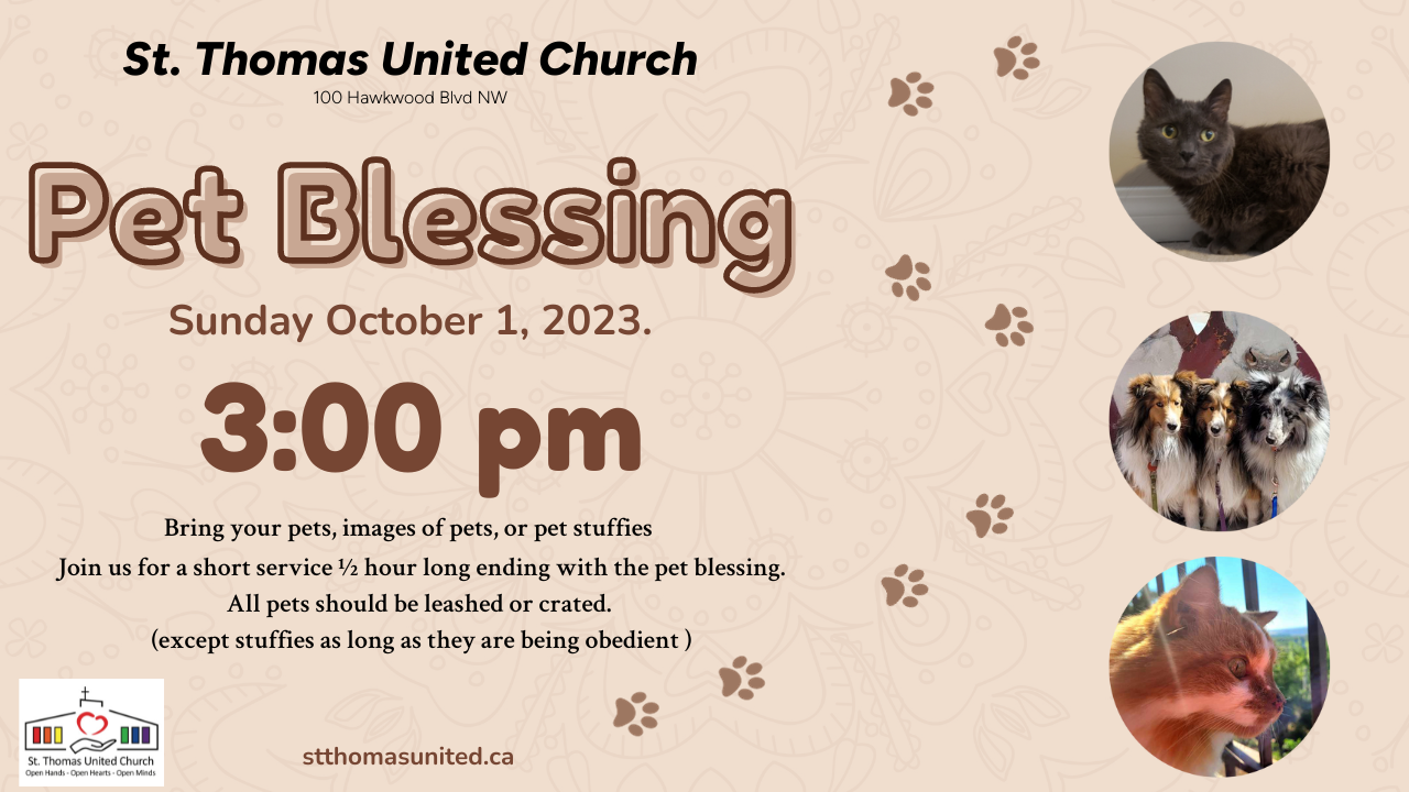 St. Thomas United Church Pet Blessing Service