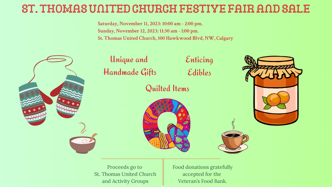 St. Thomas United Church Fall Fair 2023.