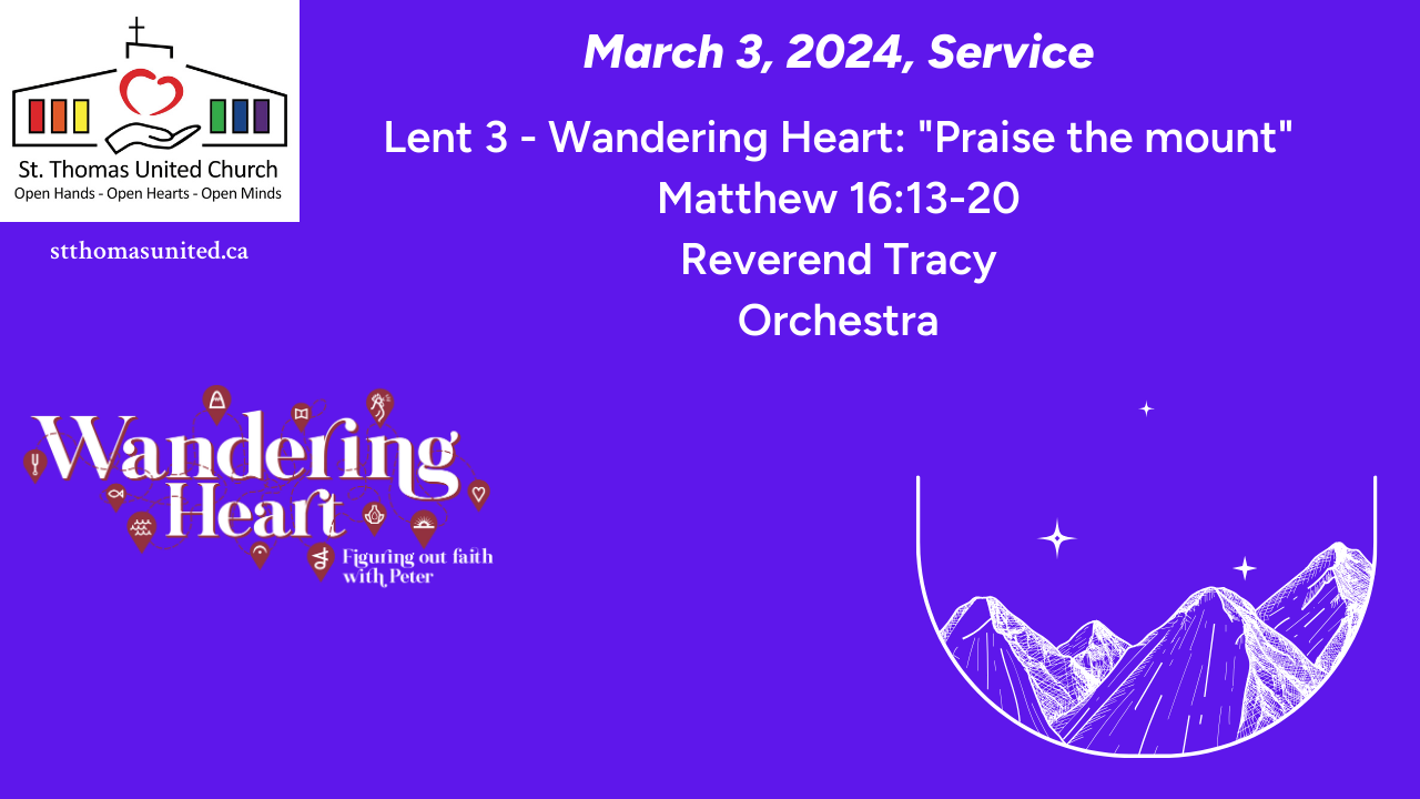 St. Thomas United Church March 3, 2024 Service